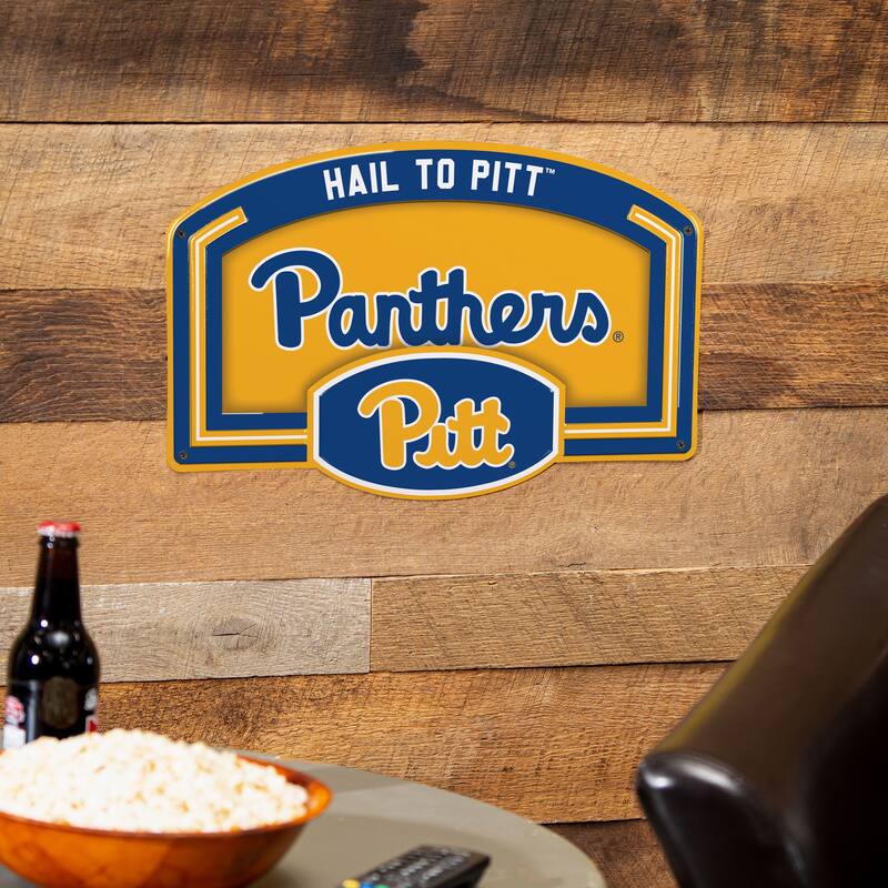 University of Pittsburgh Embossed Steel Wall Sign, 11" x 17"