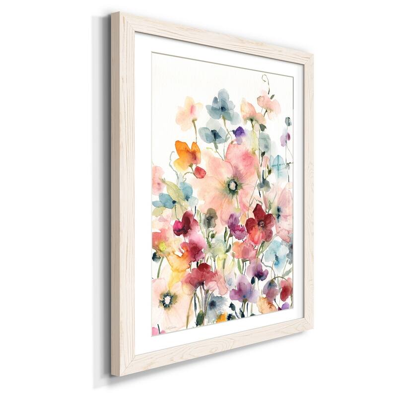 Poppies and Sweetpeas-Premium Framed Print - Ready to Hang