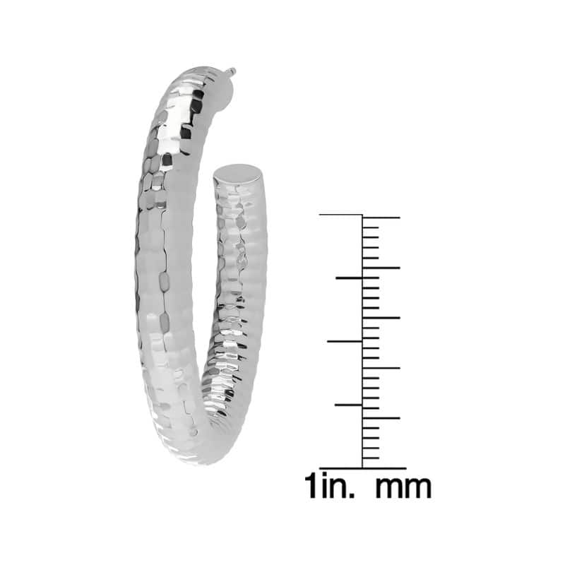 Victoria Townsend Silver Plated Medium Hoop Earrings