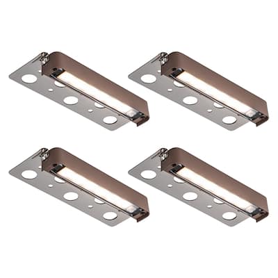 4-Pack Low-voltage Aluminum Dimmable LED Outdoor Lanscape Step Light with Selectable 2700K//3000K/4000K/5000K/6500K