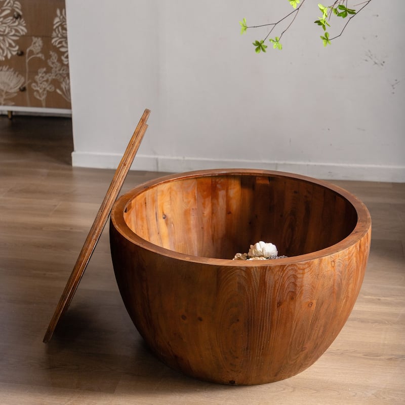 Vintage style barrel coffee table