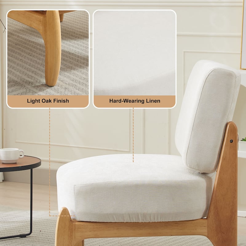 Modern Teddy Slipper Chair Armless Lounge Sofa