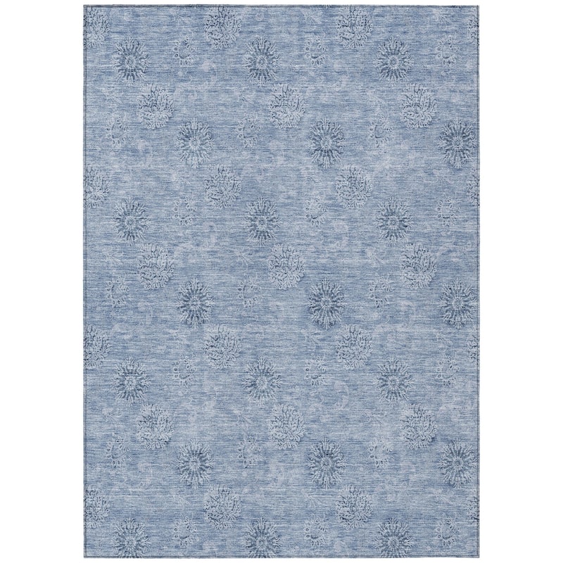 HomeRoots Floral Transitional Rectangle Outdoor Rug