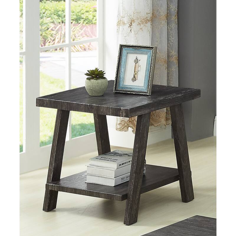 Modern Storage 3-Piece Coffee Table Set with Shelf and Wide-angled Legs for Living Room