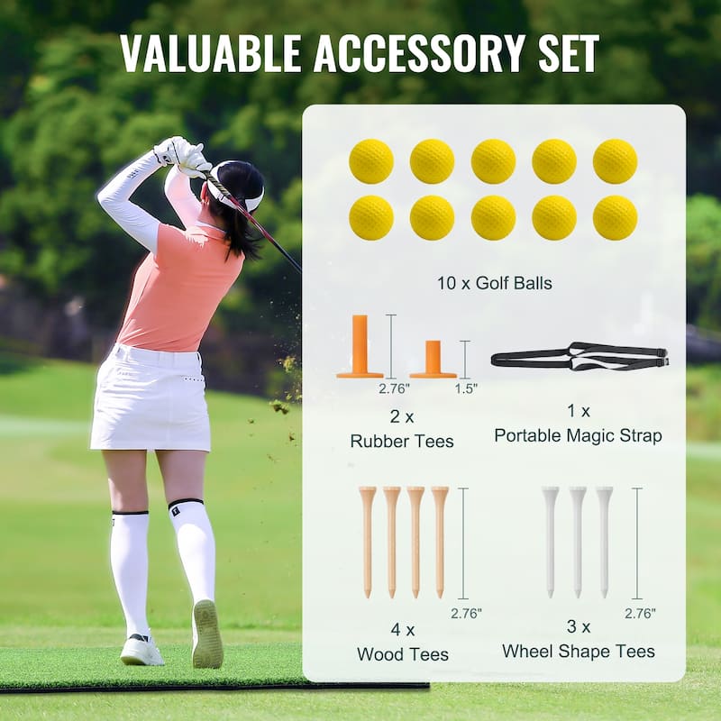 Golf Hitting Mat, Artificial Turf Golf Hitting Mat, Thickened Golf Hitting Training Aids, Golf Practice Hitting Mat