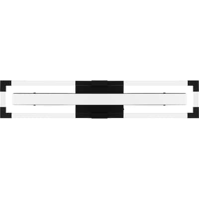 Elias Integrated LED Matte Black Bath Light with CCT Switch