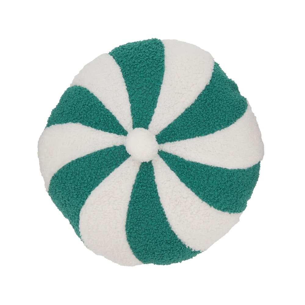 Holiday Cheer Candy Cane Poly Filled Throw Pillow