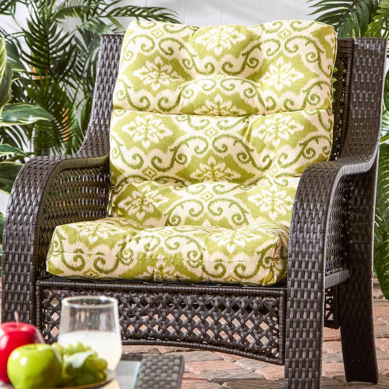 Shoreham Ikat 44x22-inch Outdoor High-back Chair Cushion (Cushion Only)