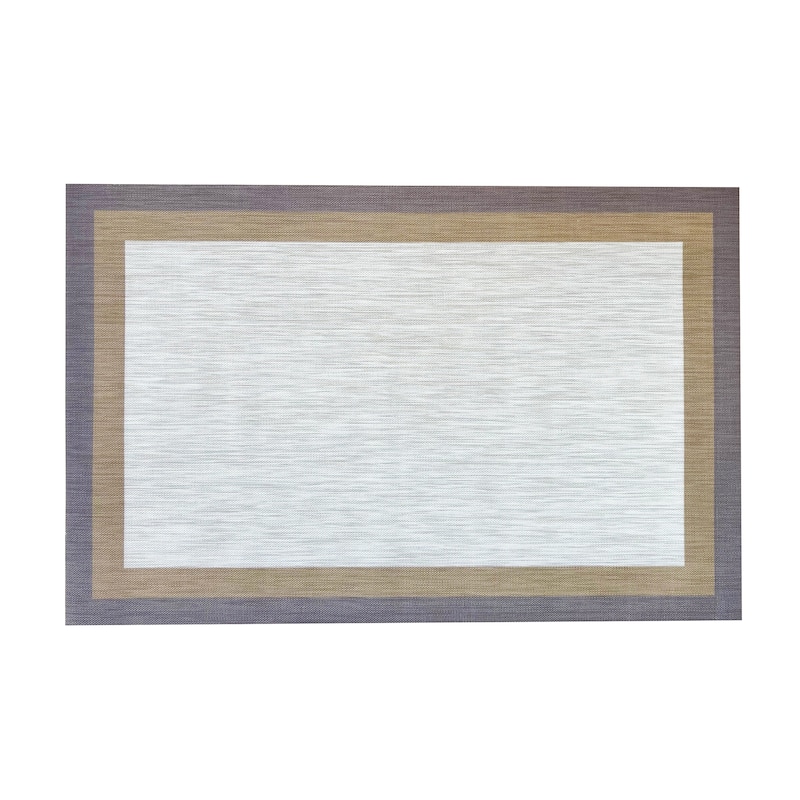 Casahola Woven Vinyl Home Kitchen Floor Mat Waterproof Area Rug for Indoor/Outdoor