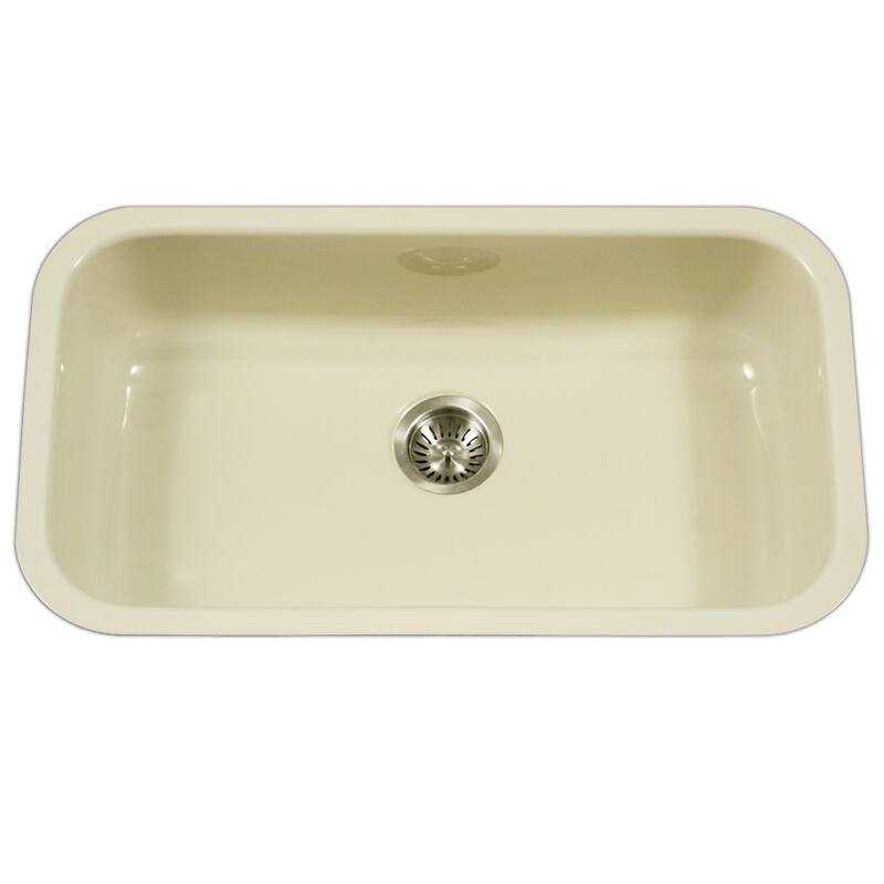 Houzer Porcela 30-9/10" Single Basin Undermount Porcelain Enameled