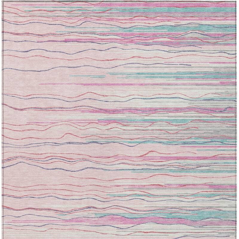 HomeRoots Striped Transitional Rectangle Outdoor Rug