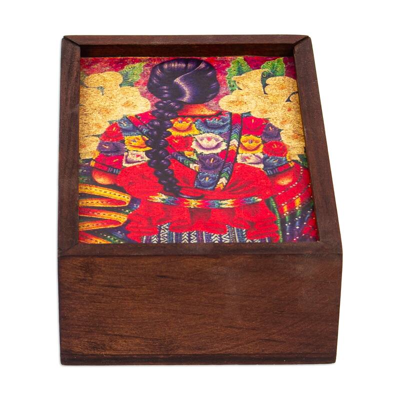 Novica Handmade Wistfulness Decoupage Wood Box