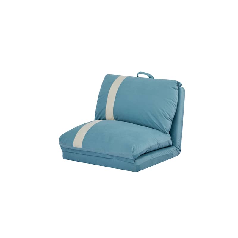 Floor Sofa Bed with 6-Position Adjustable, Sleeper Sofa with 5-Second Foldable, Upholstered Bean Bag Base & Pillow