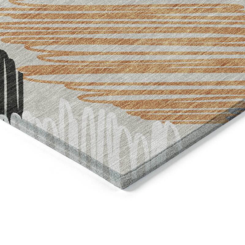 HomeRoots Geometric Transitional Rectangle Outdoor Rug