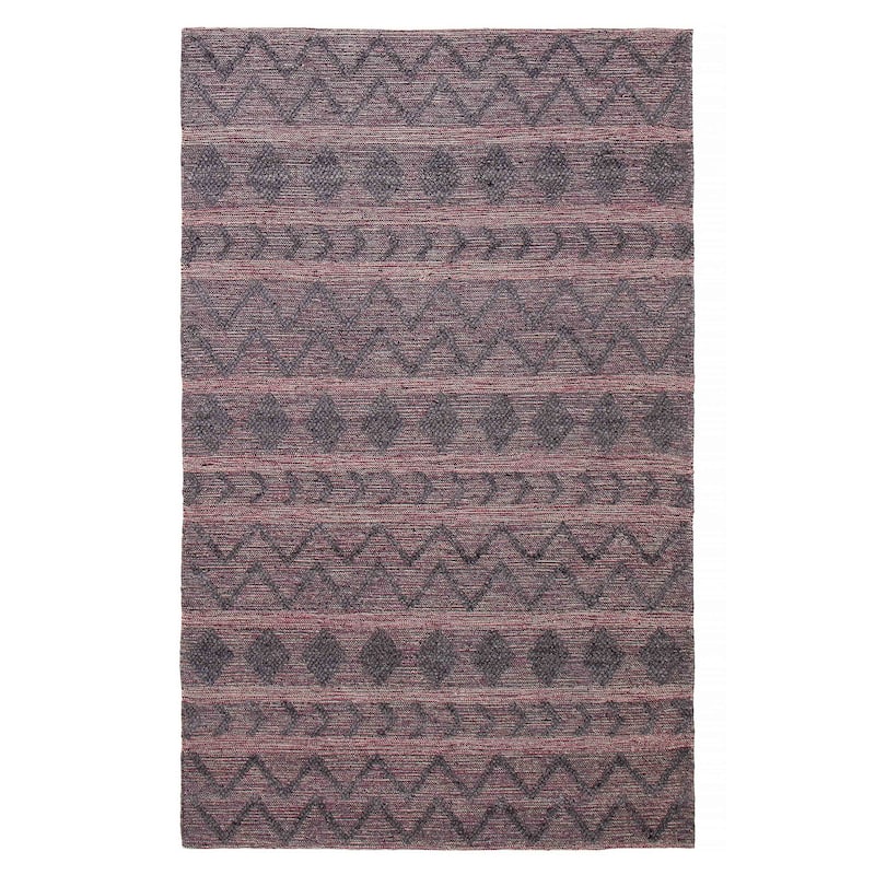 ECARPETGALLERY Braid weave Sienna Grey Wool Rug - 5'11 x 9'4 - Dark Grey - 5'11 x 9'4