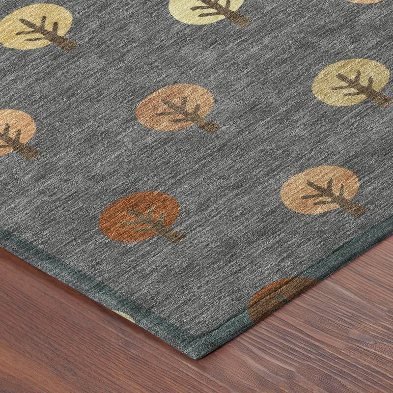 Machine Washable Indoor/ Outdoor Modern Mulvane Chantille Rug