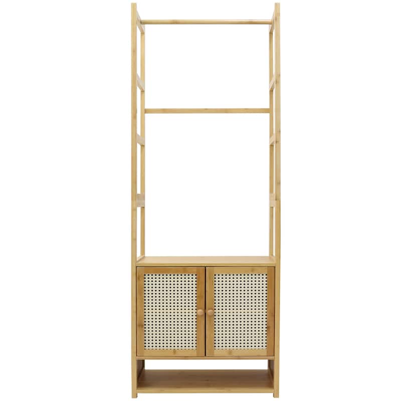 Garment Rack Hanging Clothes Rail with Cabinet Shoe Storage