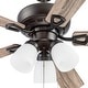 preview thumbnail 15 of 13, 44" Prominence Home Miller Park Indoor Ceiling Fan, Espresso Bronze - 44