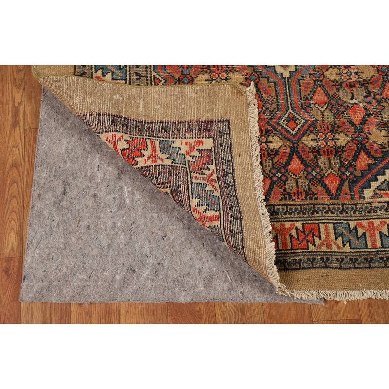 Pre-1900 Antique Vegetable Dye Serab Foyer Rug Handmade Wool Carpet - 3'3"x 3'11"