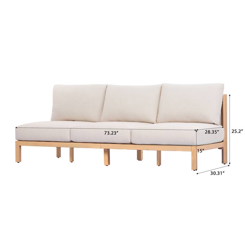 Christopher Knight Home - Outdoor 5-Piece Wooden & Rope Woven Patio Conversation Set with Cushions and Coffee Table