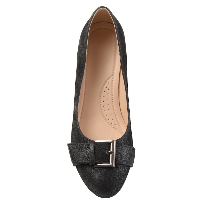 Journee Collection Women's Graysn Comfort Insole Slip On Round Toe Wedge