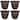 Sunnydaze Anjelica Outdoor Flower Pot Planter - Rust Finish - 24-Inch - 4-Pack - 4 Planters