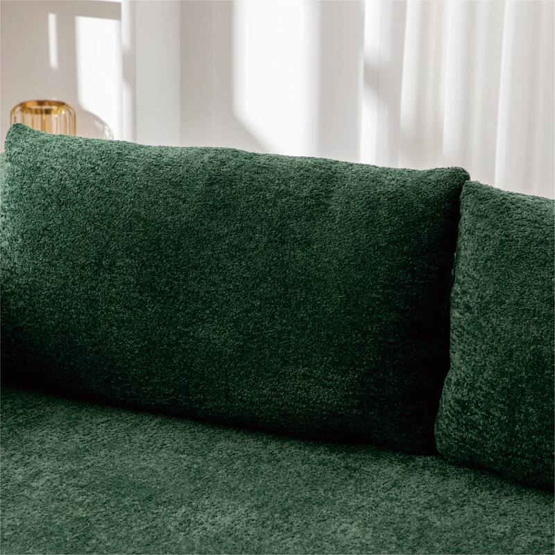 71.2"W 2-in-1 Foldable Pull Out Loveseat Sofa Bed Equipped with Armrest & Backrest Pillows