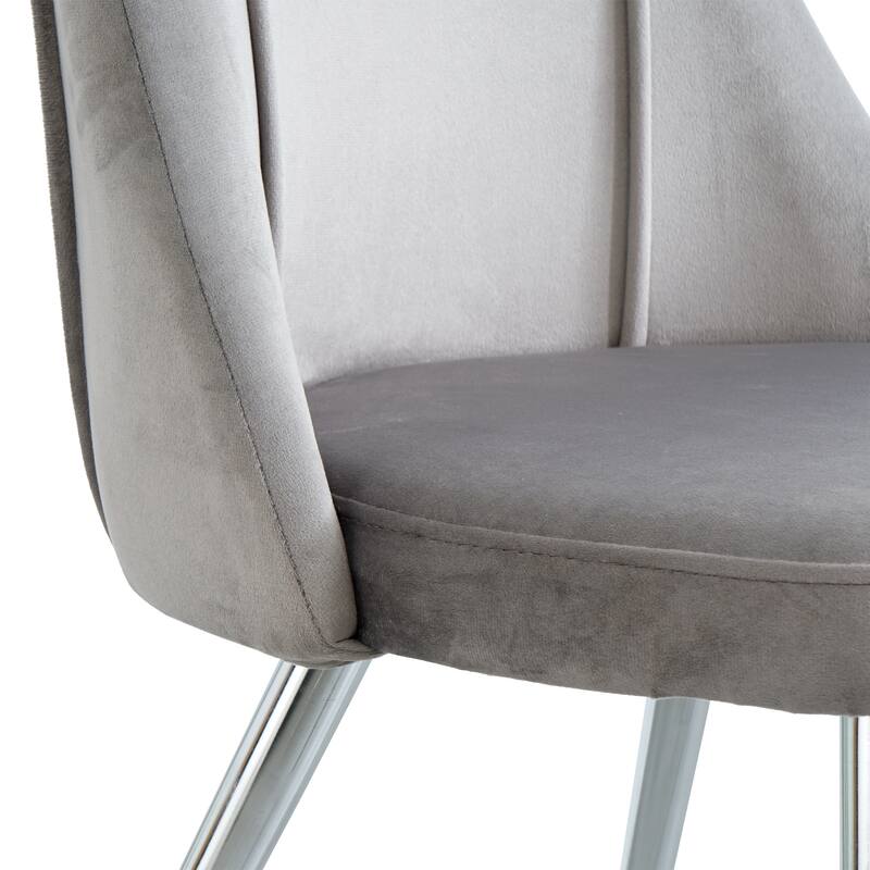 Modern simple velvet dining chair,set of 4