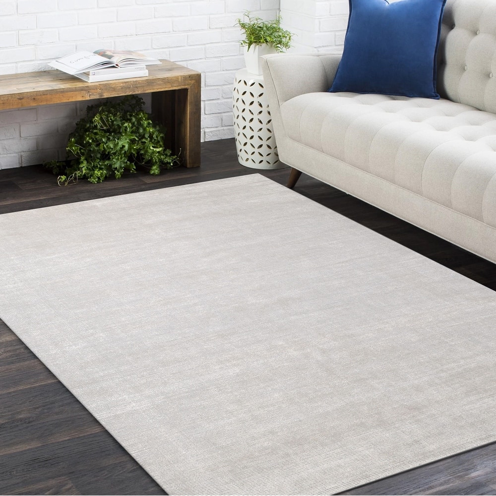 Overton Handmade Modern Contemporary Solid Area Rug