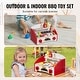preview thumbnail 6 of 5, Kids BBQ Grill Playset, Wooden Grill Playset With Realistic Carbon Fire, Wooden Play Food Kitchen Accessory (26 PCS) - 26 PCS