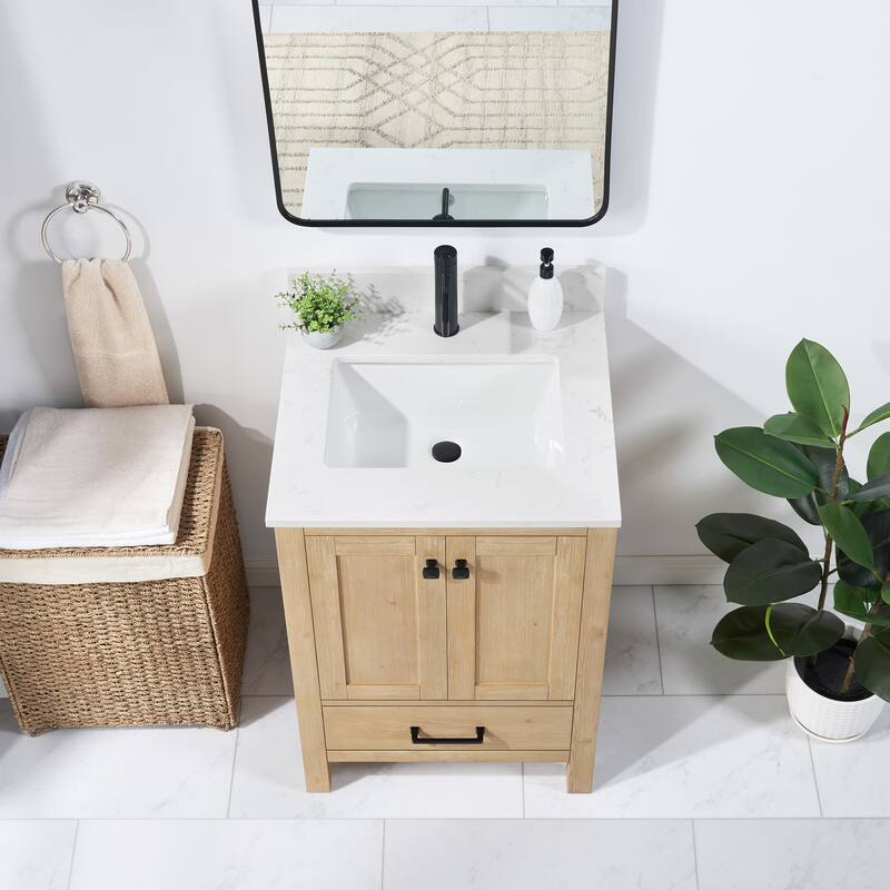 Shannon Bath Vanity with Composite Stone Countertop without Mirror