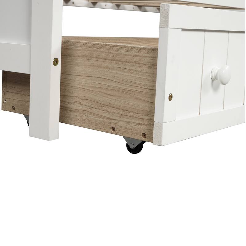 Space-saving Twin Daybed with Pull-out Drawers for Kids or Guest Room