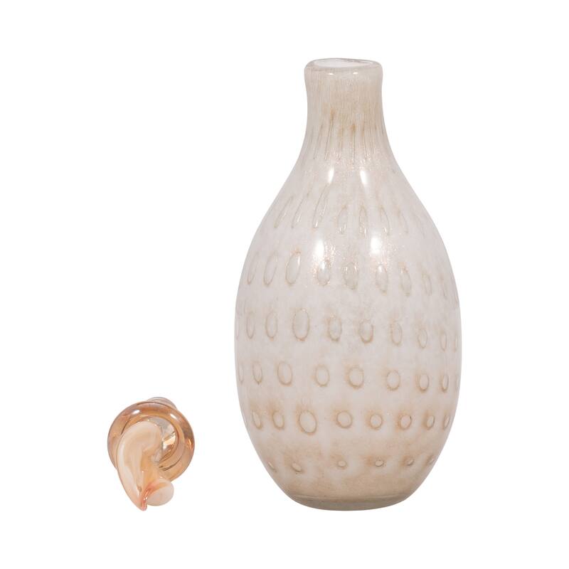 Sagebrook Home Meira Leaf Topper Glass Vase - Exquisite Design for Modern Homes - Durable & Elegant Decor