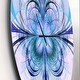 preview thumbnail 3 of 7, Designart 'Turquoise Fractal Flower Pattern' Oversized Modern Wall CLock