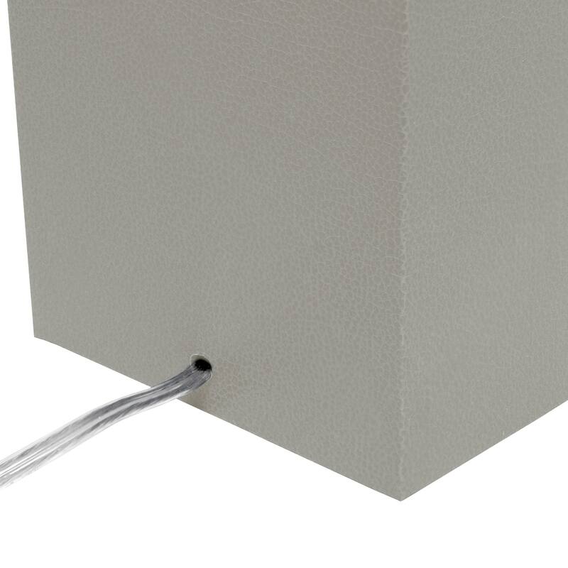 21 in. Gray Finish Table Lamp with White Shade, Sturdy Table Lamp for Living Rooms and Bedrooms