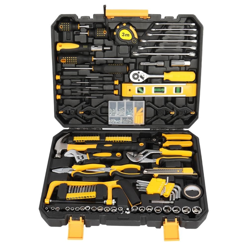 198 PCS Hand Tool Set, Home Tool Kit, with Black Storage Box - N/A