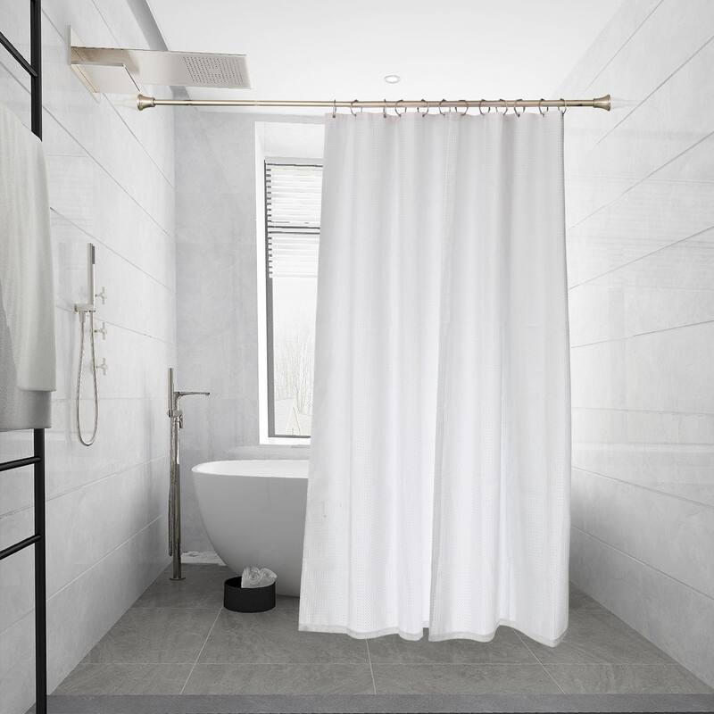 Utopia Alley Adjustable 72-Inch Shower Curtain Tension Rod - Rust-Proof Aluminum with Rubber End Cap, No Drill Installation