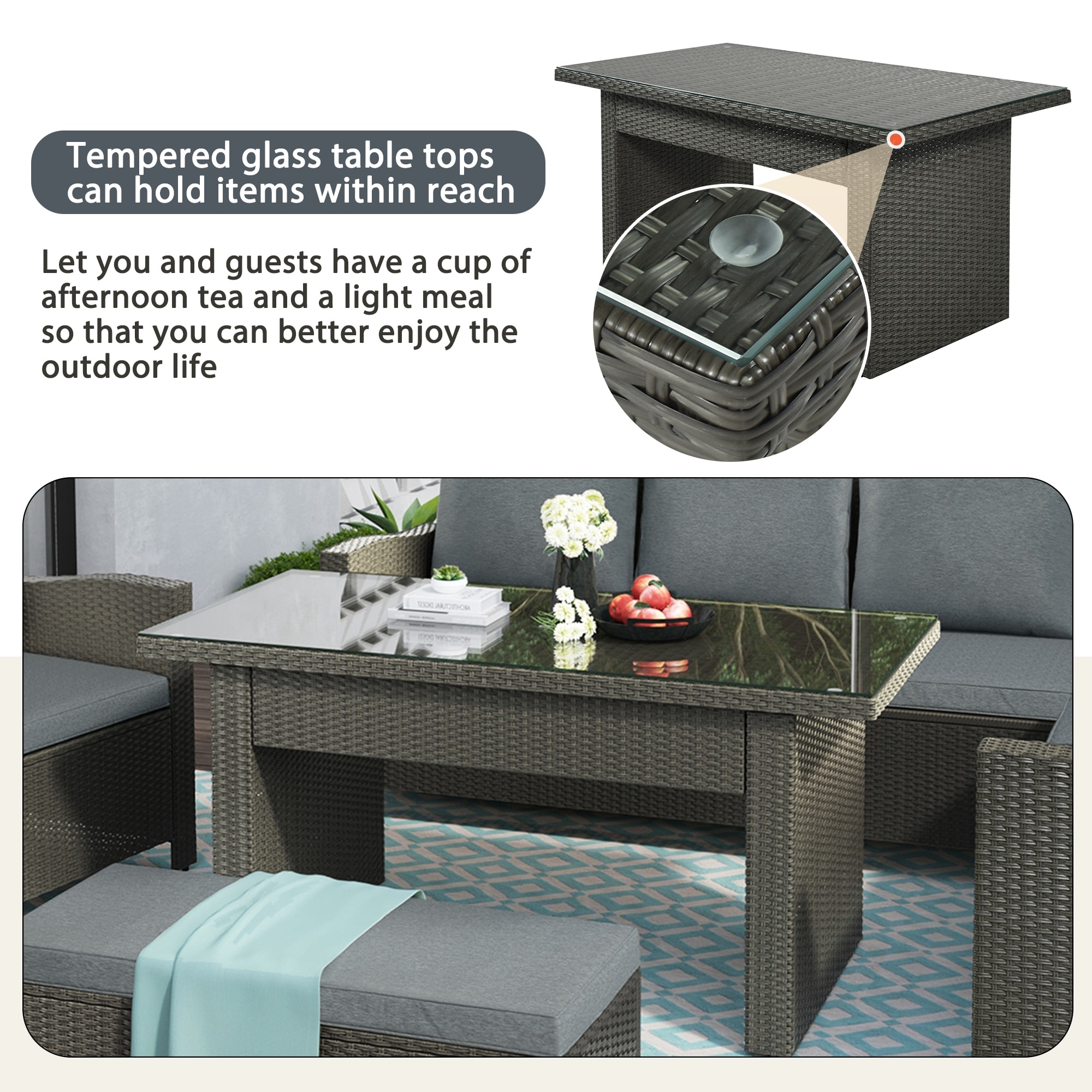 Cube garden table on sale and chairs set