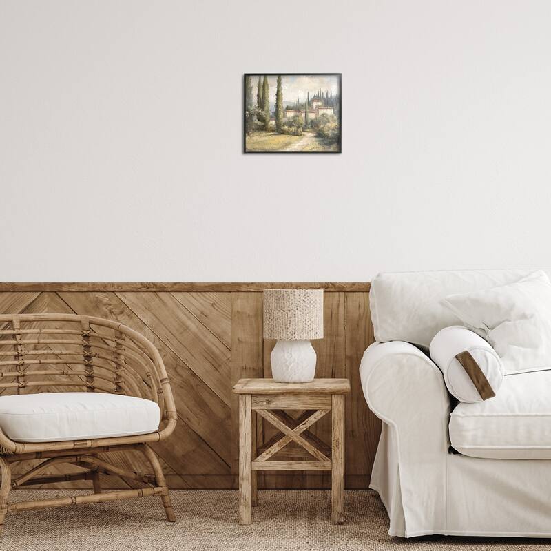 Stupell Villa Hidden in Trees Framed Giclee Art Design By Petal Prints Design