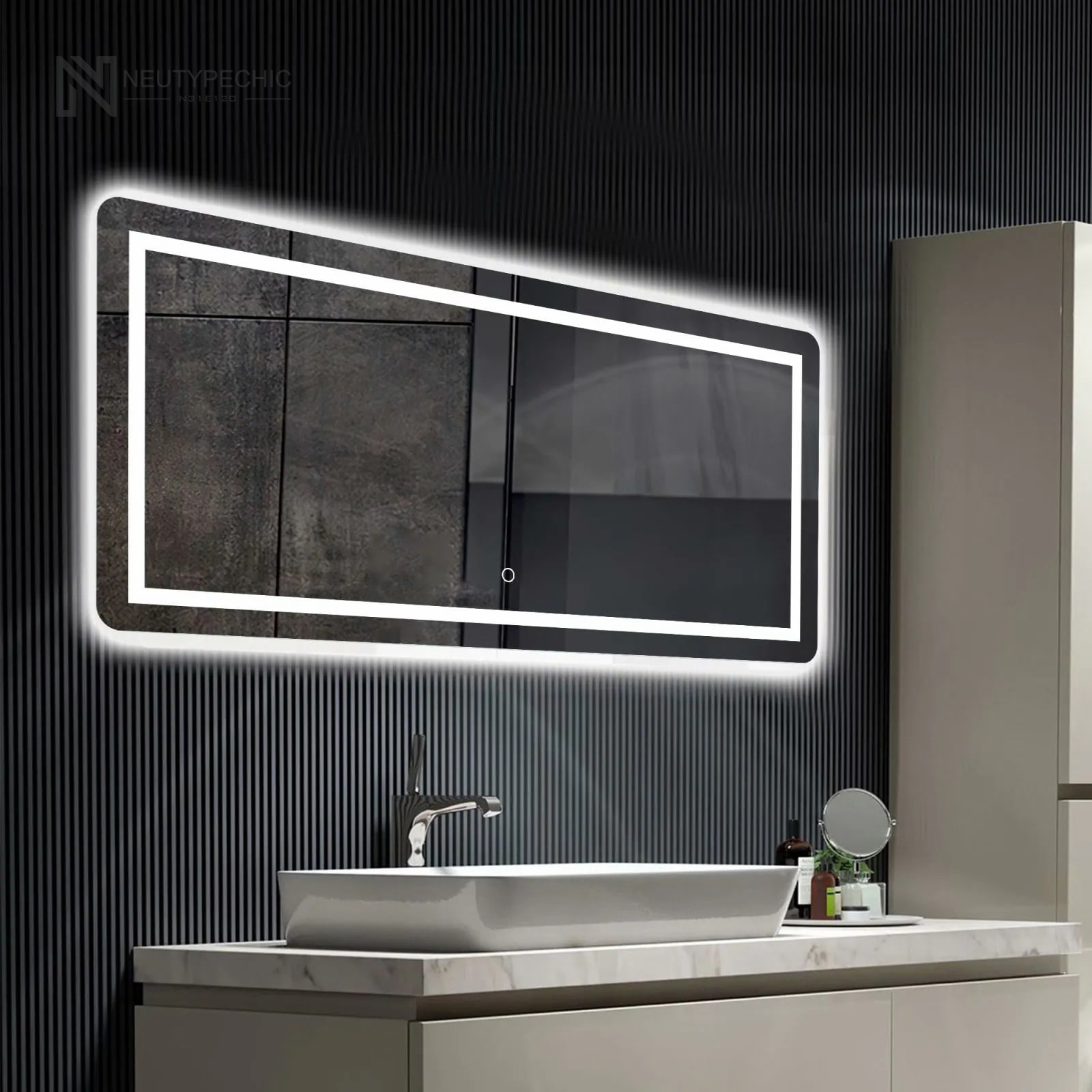 Neutypechic Full Length LED Illuminated Bathroom Vanity Mirror