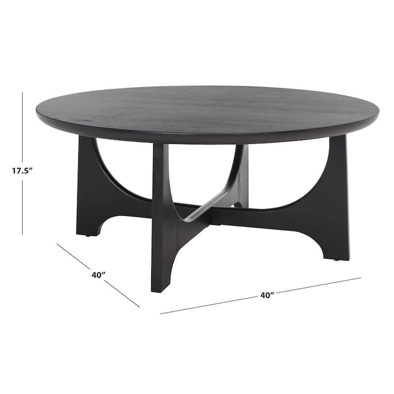 SAFAVIEH Couture Sasha Wood Round Coffee Table - 40 in. W x 40 in. D x 18 in. H