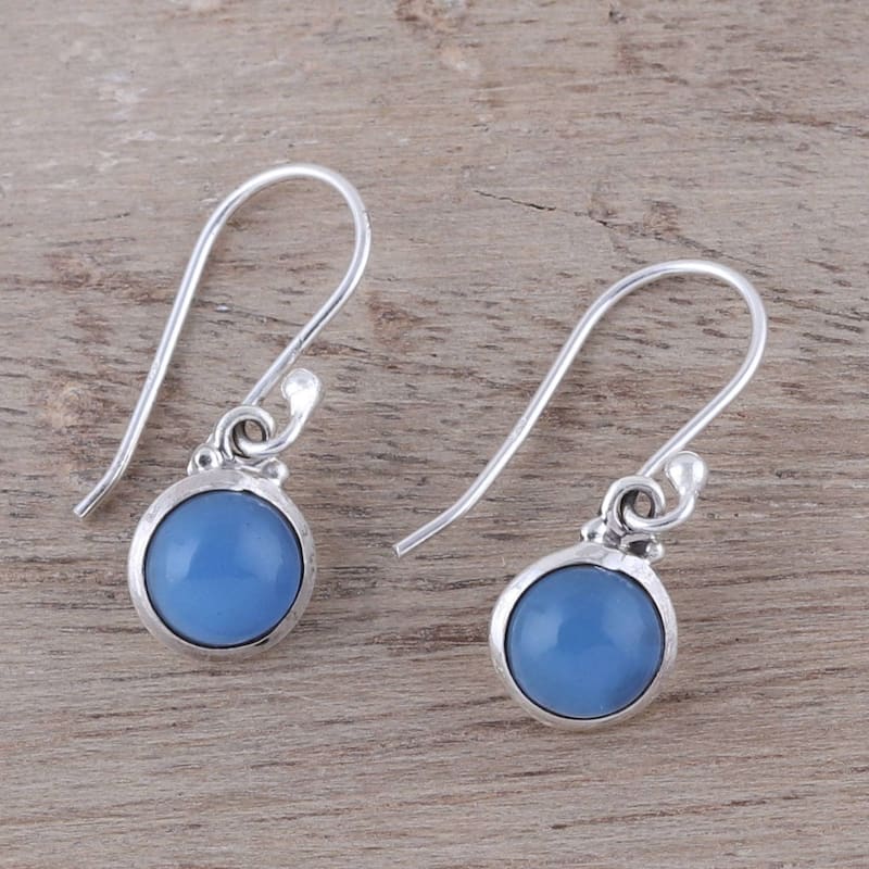 NOVICA Happy Glow, Chalcedony dangle earrings