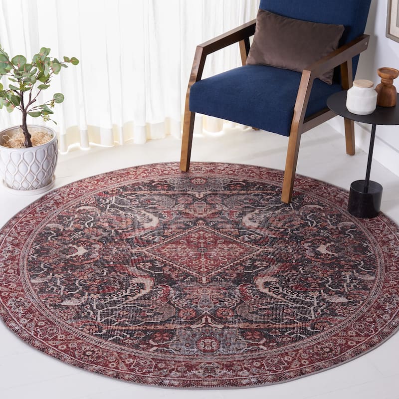 SAFAVIEH Tucson Machine Washable Slip Resistant Antja Oriental Rug