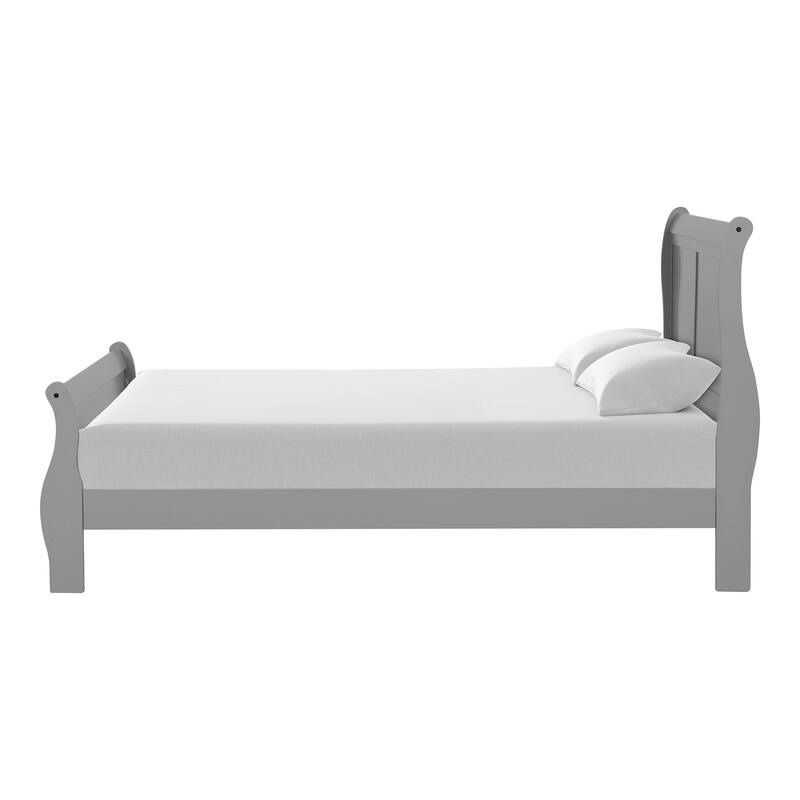 Furniture of America Mayday Contemporary Grey Solid Wood Sleigh Bed