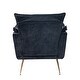 preview thumbnail 81 of 89, HULALA HOME 1ida Modern Velvet Tufted Accent Armchair with Gold Metal Legs