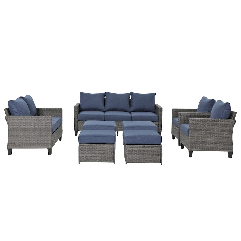 8-piece Outdoor Sectional Sofa Set Patio Furniture Set