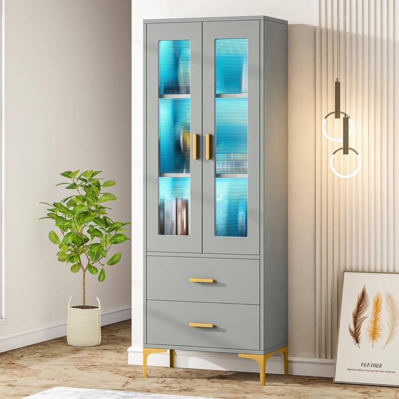 65 Inches Tall Bookcase Bookshelf for Living Room Home Office