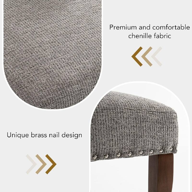 Upholstered Mordern Design T Back Dining Side Chair- Set of 2