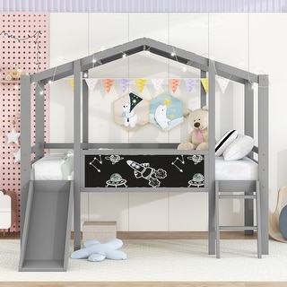 Twin Size Loft Bed with Ladder and Slide - Bed Bath & Beyond - 38330553