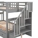 preview thumbnail 15 of 42, Multi-Functional Twin Over Twin Bunk Bed with 3 Drawers, Storage Stairs, Armrest and Full-Length Guardrails for Kids